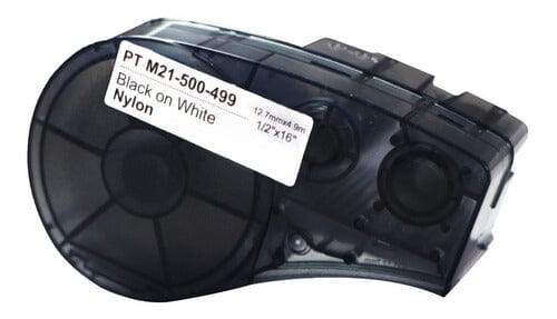Brady B-499 Tape sort tekst på hvid – 12,7mm x 4,88m – Kompatible