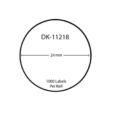 Brother DK11218 runde papirlabels Ø24 - Kompatibel – DK11218, 1000 stk