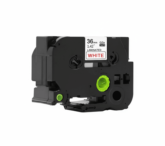 Brother Tze-262 Tape rød tekst på hvid – 36mm x 8m – Uoriginal