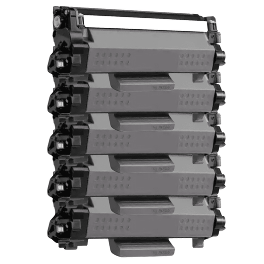 Pakke sæt Brother TN2510XL sort toner 15.000 sider – 5 Sorte – alternativ – TN2510
