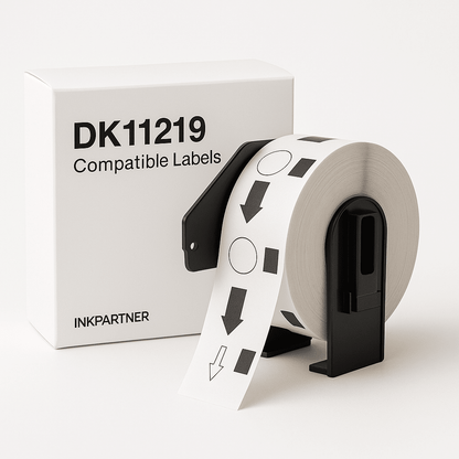 Brother DK11219 runde papirlabels Ø12 - Kompatibel – DK11219, 1200 stk