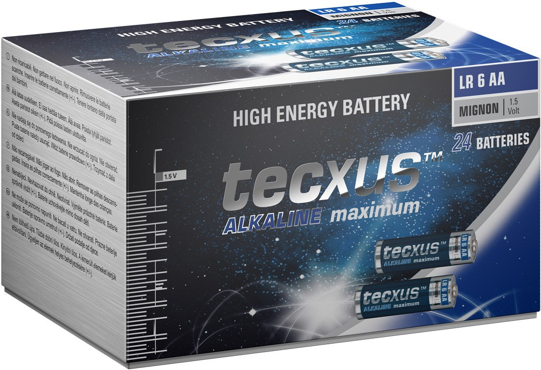 Tecxus - AA Alkaliskt Batteri 24 st, 23818