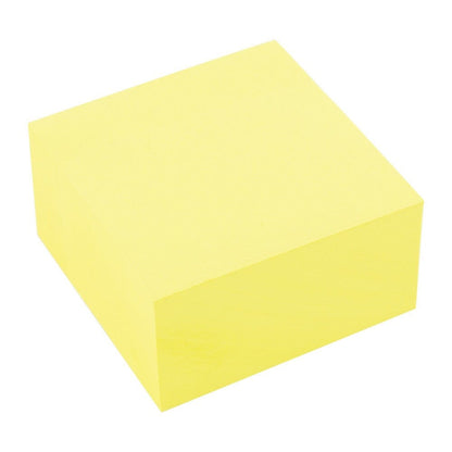 Notes blok 76x76mm - med 400 sider i gul - pakke med 6 stk