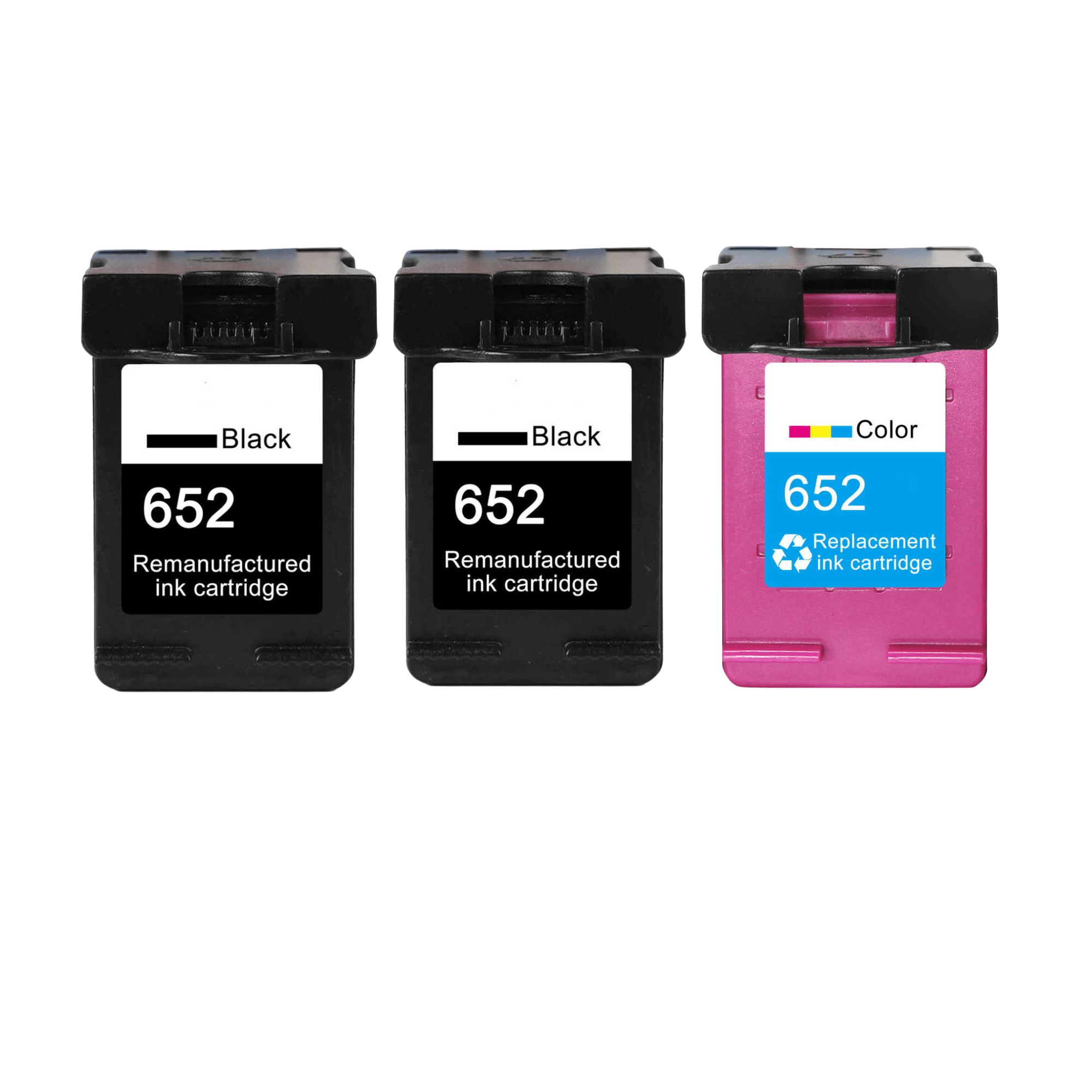 Pakke sæt HP 652XL – 2 Sort, 1 farver – alternativ – 54 ml